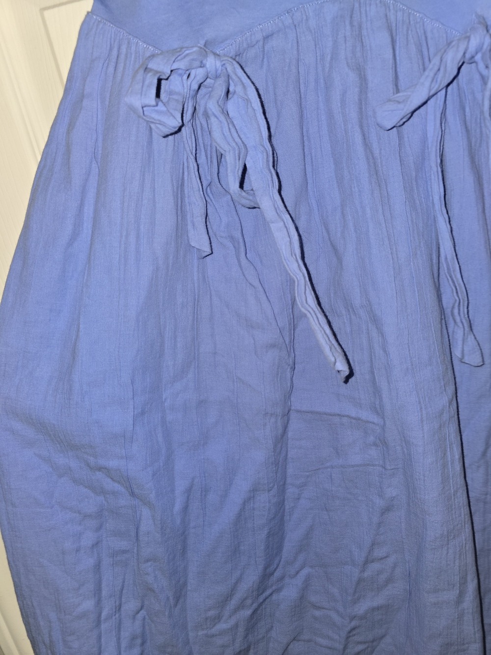 aerie Light Blue Sleeveless Midi Dress with Side Bows Size Small - Picture 3 of 7